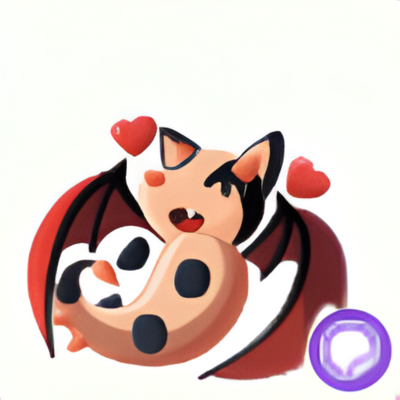 Bat Dragon Cuddle Animated Sticker